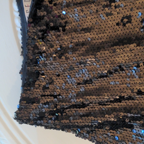 Tcec Black Sequin Mini Skirt  Medium - Picture 6 of 11